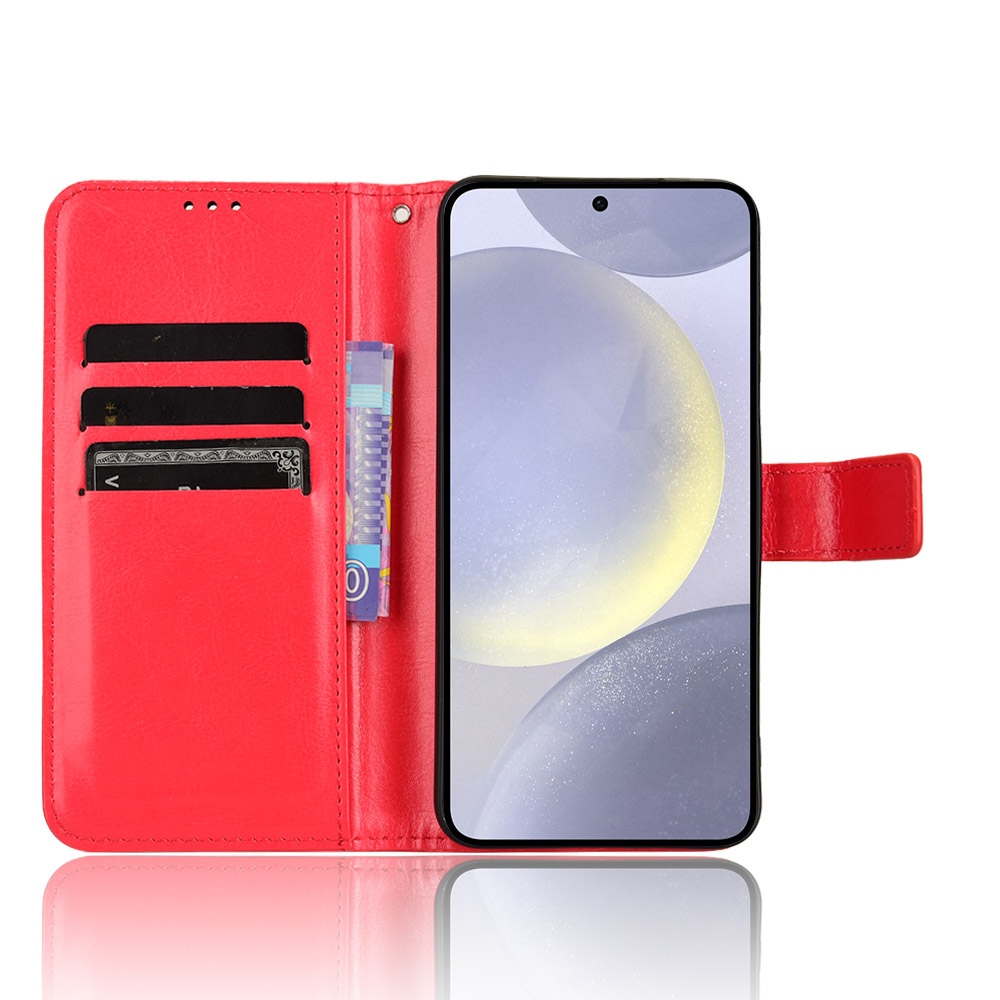Crazy knížkové pouzdro na Samsung Galaxy S25 FE - červené