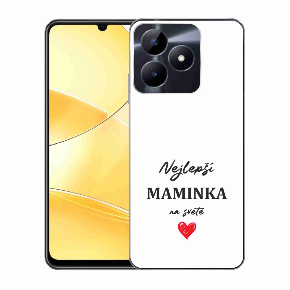 Gelový kryt mmCase na Realme C51/C53 - nejlepší maminka 1 bílé pozadí