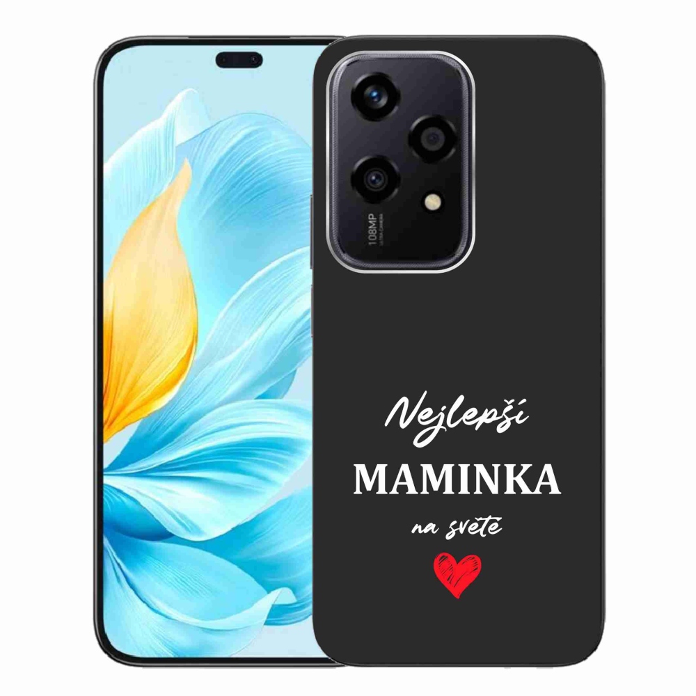 Gelový kryt mmCase na Honor 200 Lite 5G - nejlepší maminka 1 černé pozadí