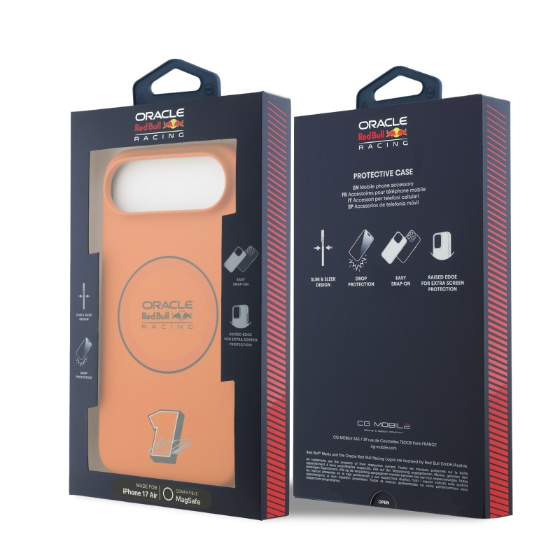 Red Bull Silicone Blue Ring MagSafe Zadní Kryt pro iPhone Air Orange