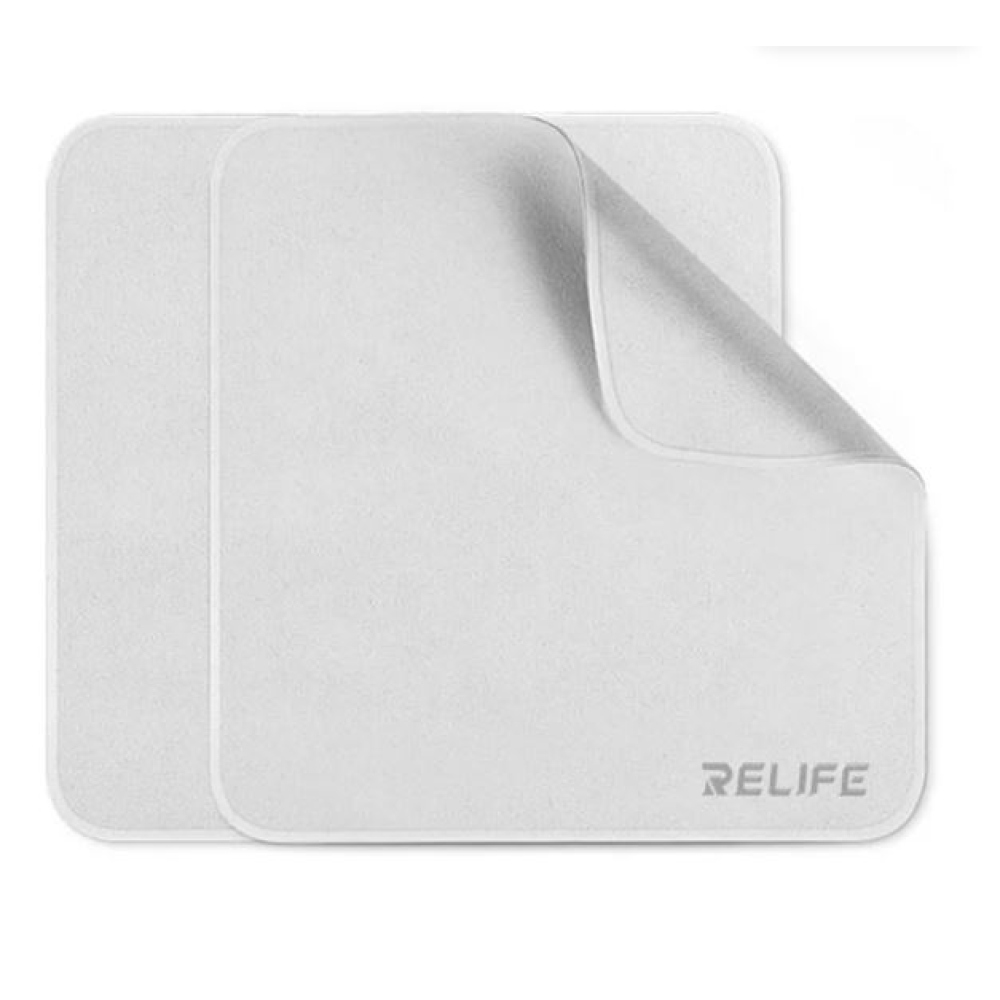 RELIFE čisticí hadřík na obrazovky z mikrovlákna (15,7 x 15,7cm) - šedý