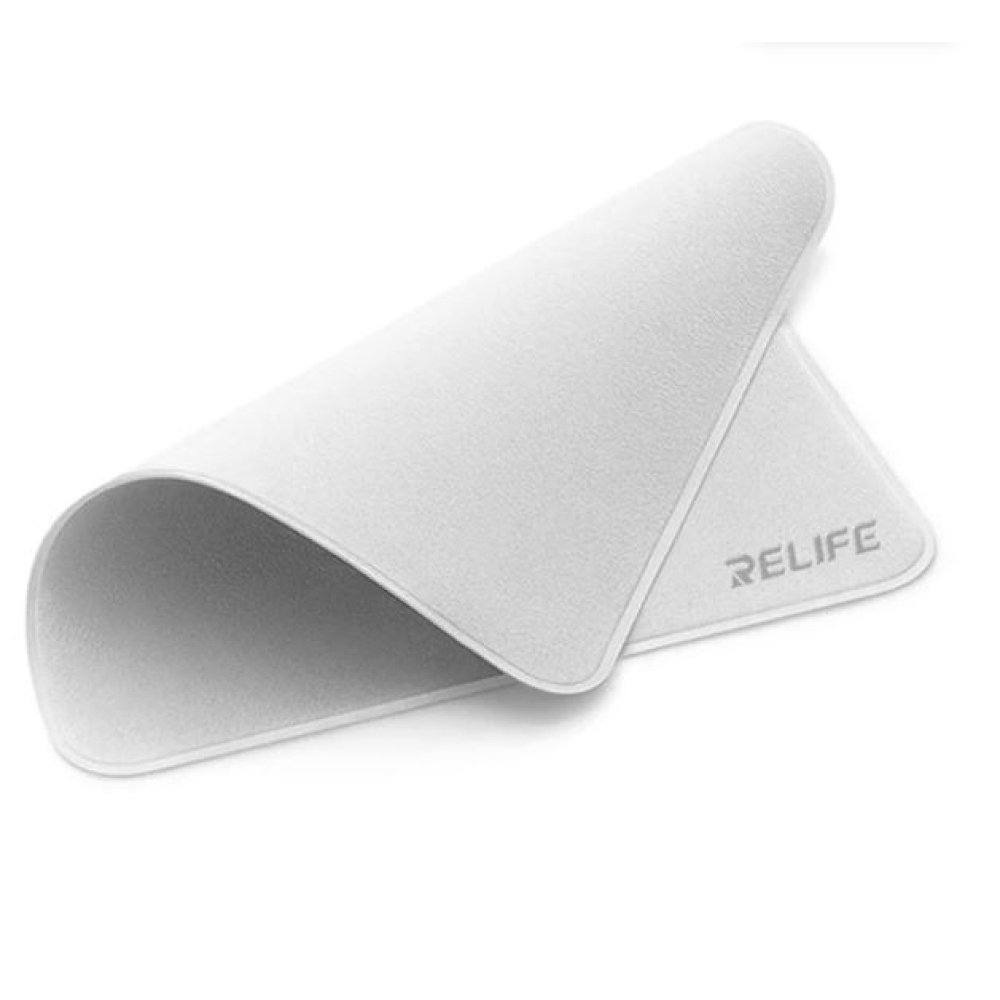 RELIFE čisticí hadřík na obrazovky z mikrovlákna (15,7 x 15,7cm) - šedý