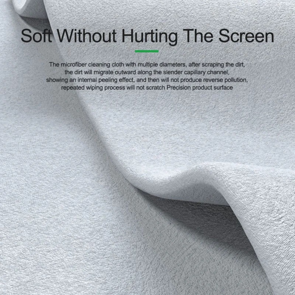 RELIFE čisticí hadřík na obrazovky z mikrovlákna (15,7 x 15,7cm) - šedý