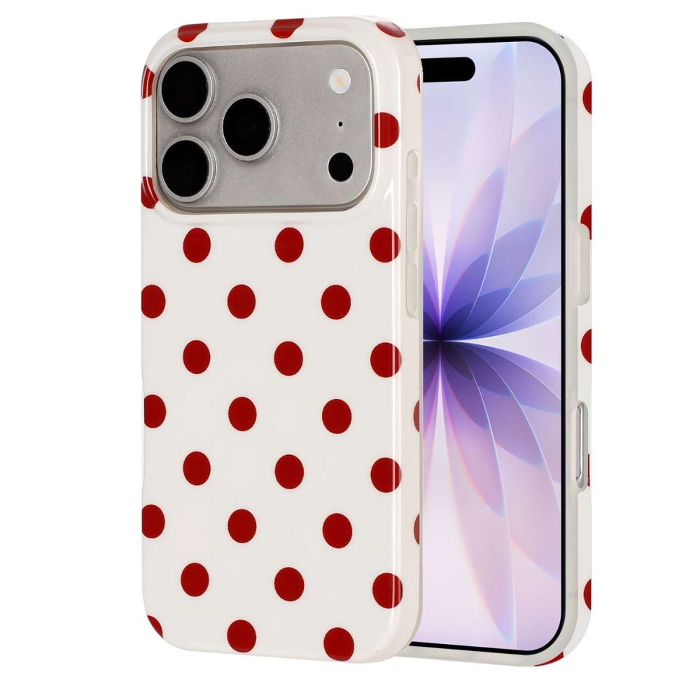 Retro Dot gelový obal na mobil iPhone 18 Pro Max/17 Pro Max - bílý