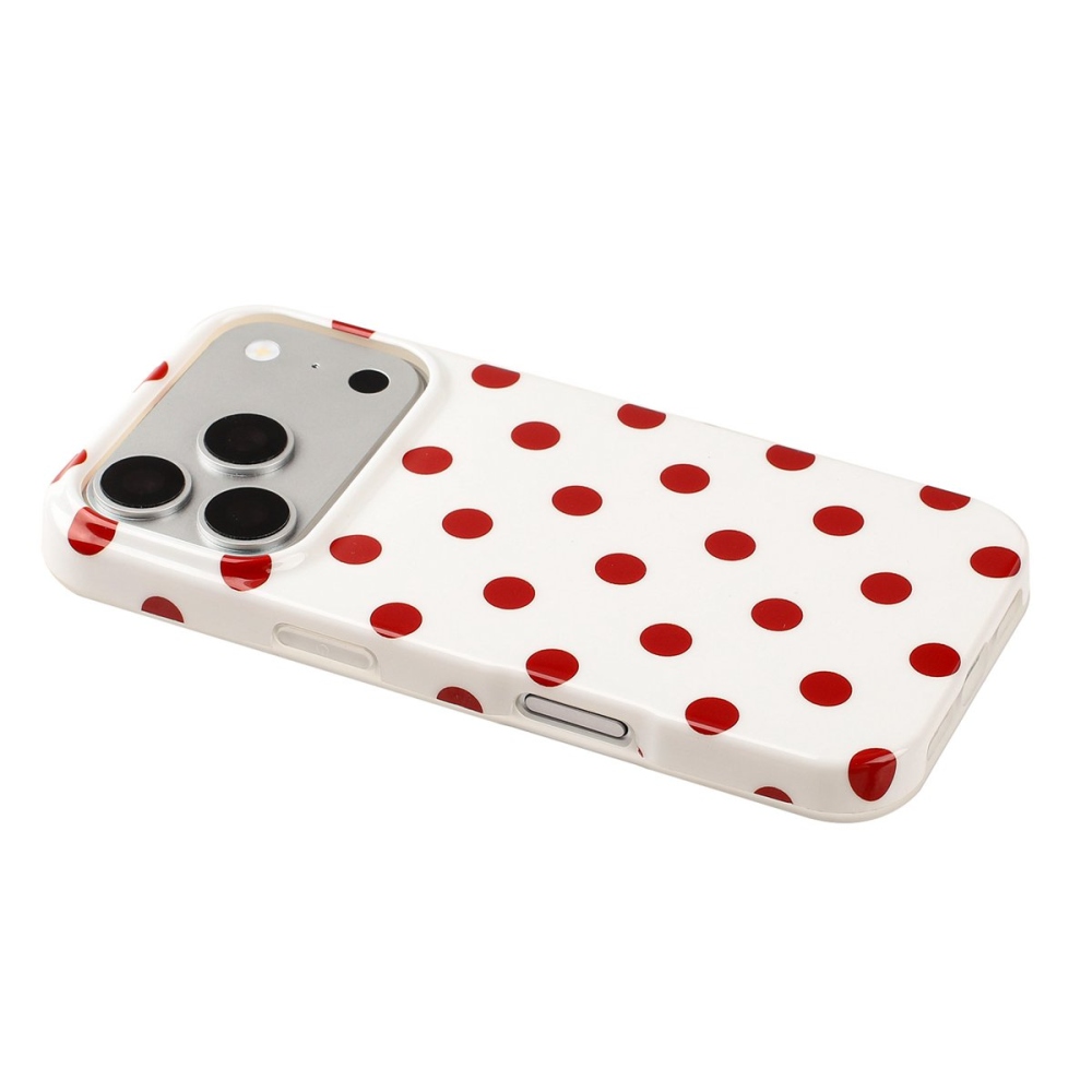 Retro Dot gelový obal na mobil iPhone 18 Pro Max/17 Pro Max - bílý