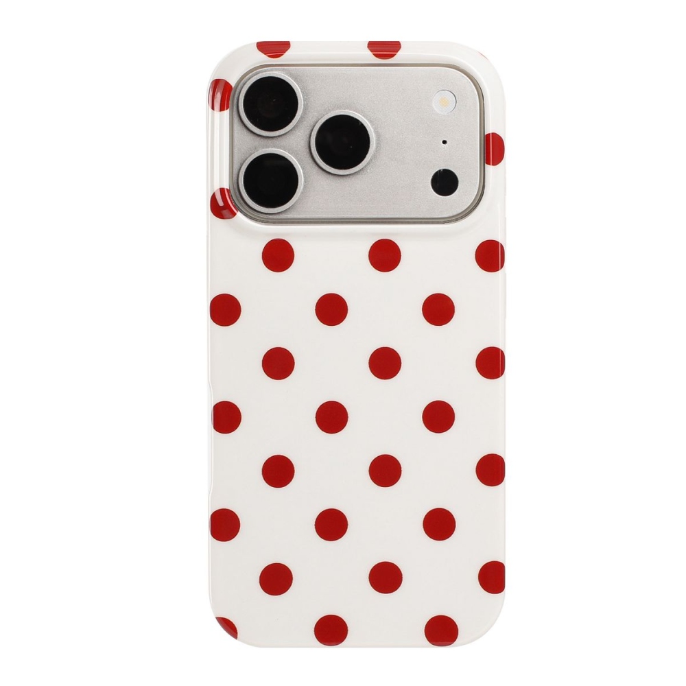 Retro Dot gelový obal na mobil iPhone 18 Pro Max/17 Pro Max - bílý