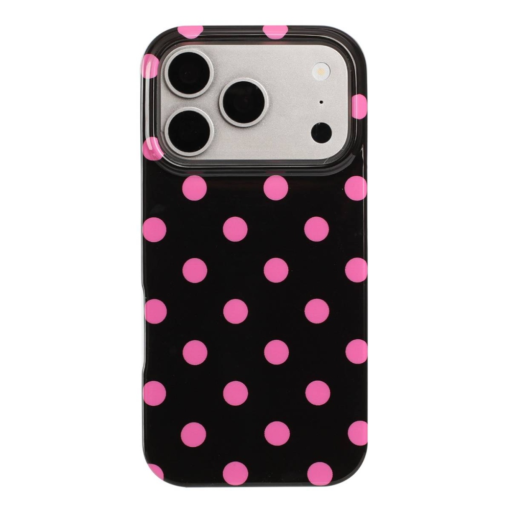 Retro Dot gelový obal na mobil iPhone 18 Pro Max/17 Pro Max - černý
