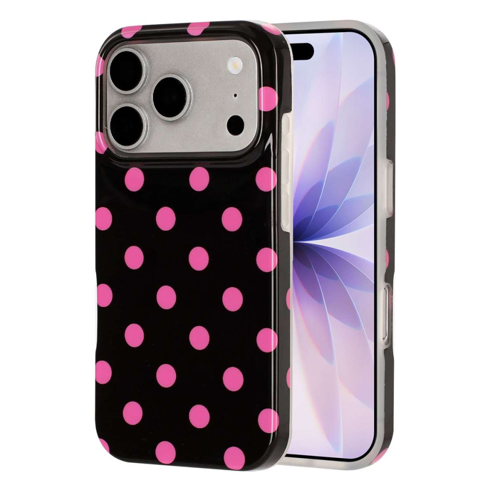 Retro Dot gelový obal na mobil iPhone 18 Pro Max/17 Pro Max - černý