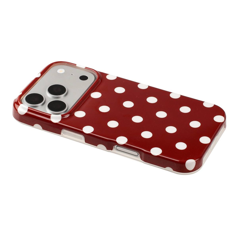 Retro Dot gelový obal na mobil iPhone 18 Pro Max/17 Pro Max - červený