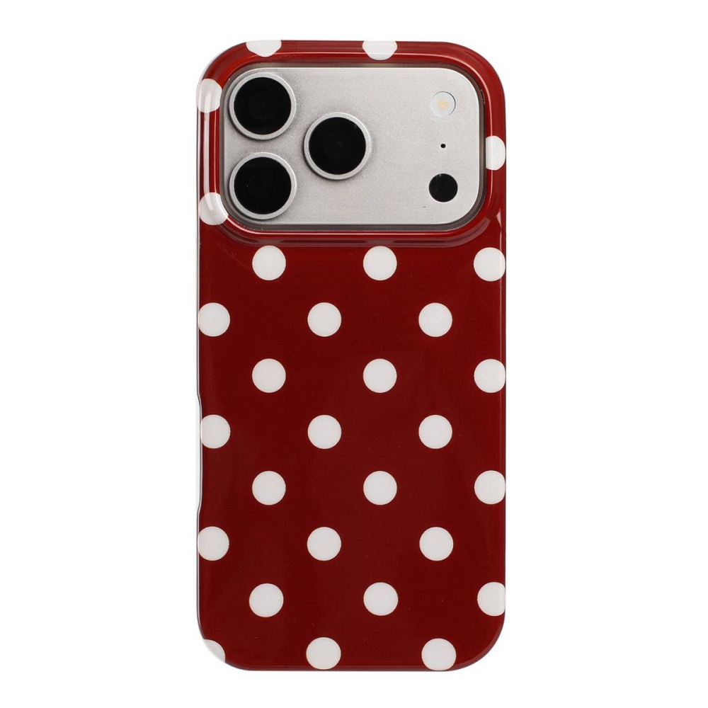 Retro Dot gelový obal na mobil iPhone 18 Pro Max/17 Pro Max - červený