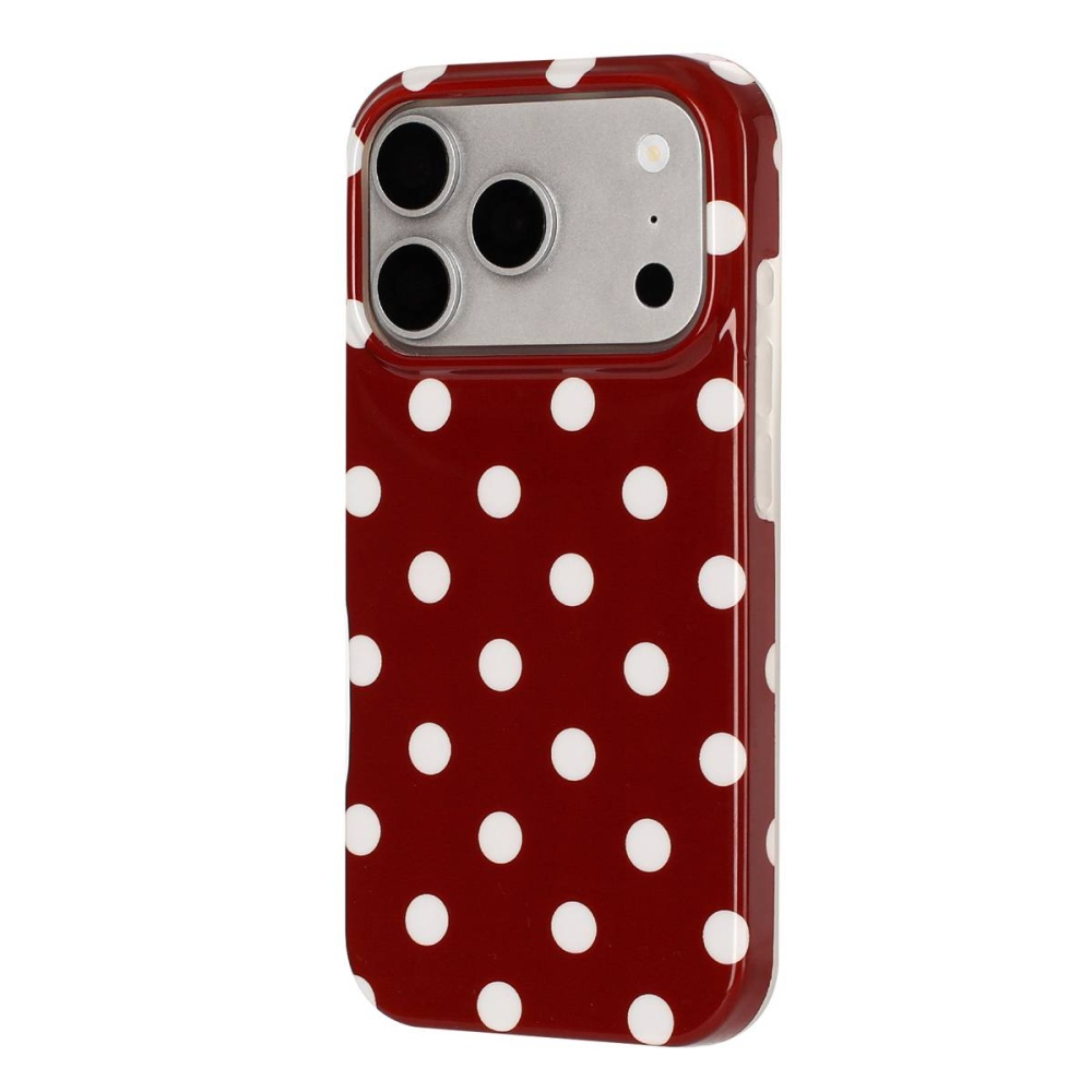 Retro Dot gelový obal na mobil iPhone 18 Pro Max/17 Pro Max - červený