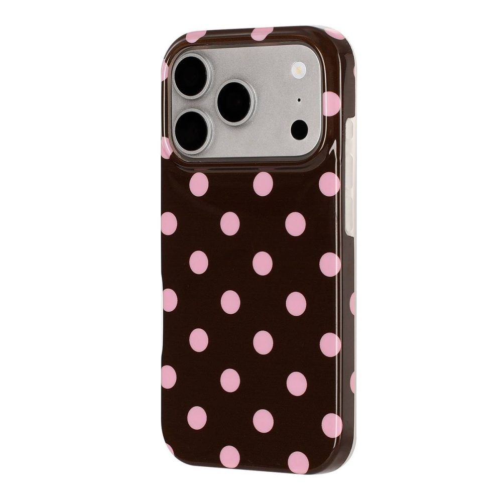 Retro Dot gelový obal na mobil iPhone 18 Pro Max/17 Pro Max - hnědý