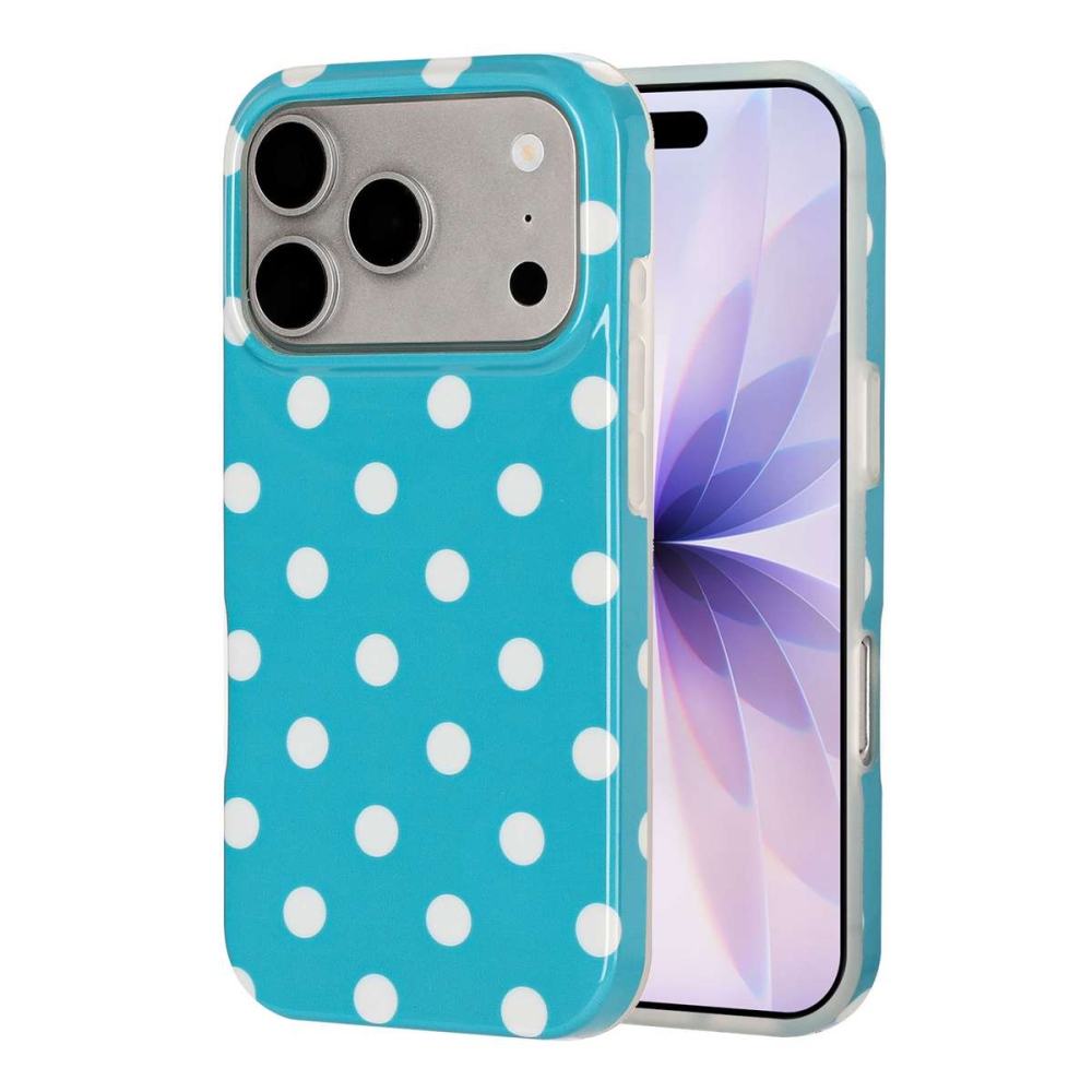 Retro Dot gelový obal na mobil iPhone 18 Pro Max/17 Pro Max - modrý