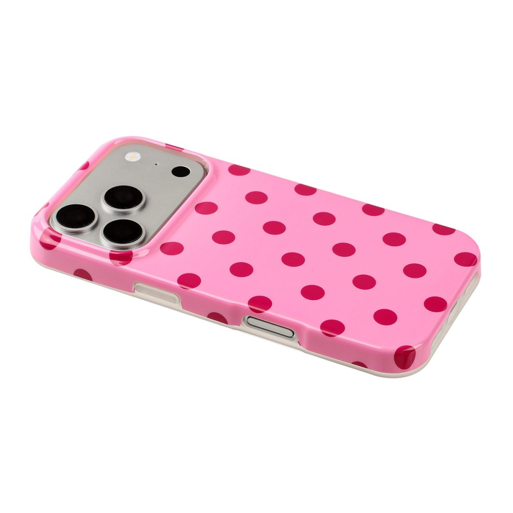 Retro Dot gelový obal na mobil iPhone 18 Pro Max/17 Pro Max - růžový