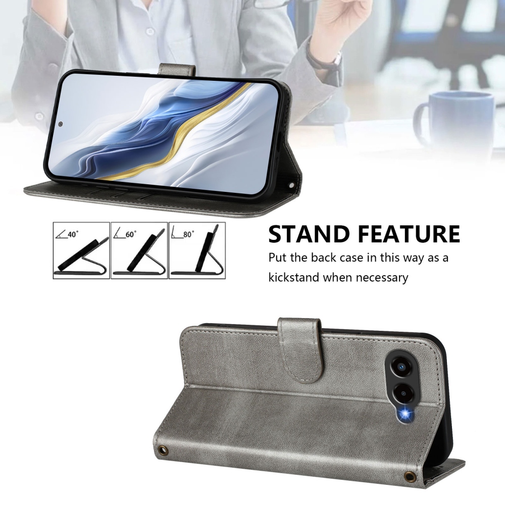 Retros knížkové pouzdro na T-Mobile T Phone 3 - šedé