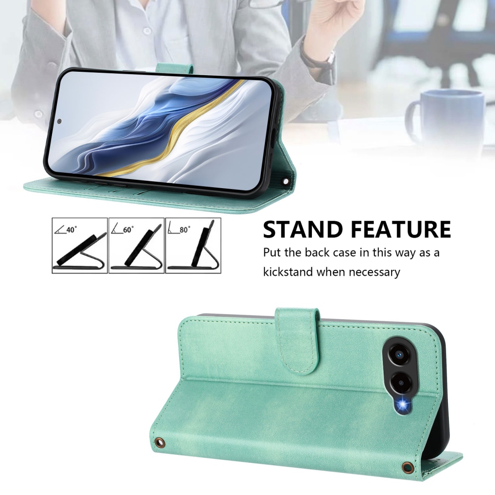 Retros knížkové pouzdro na T-Mobile T Phone 3 - světlezelené