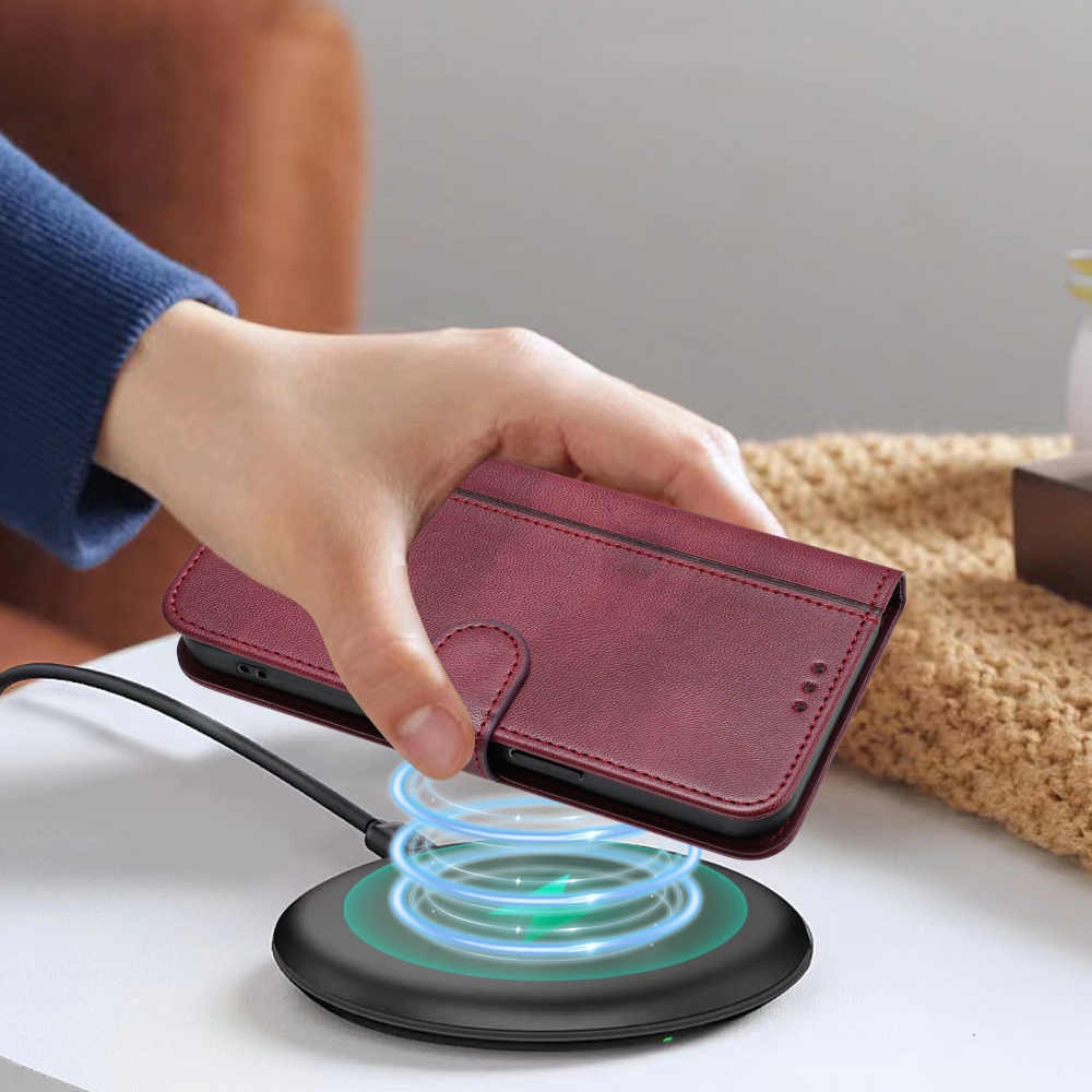 Retros knížkové pouzdro na T-Mobile T Phone 3 - vínové