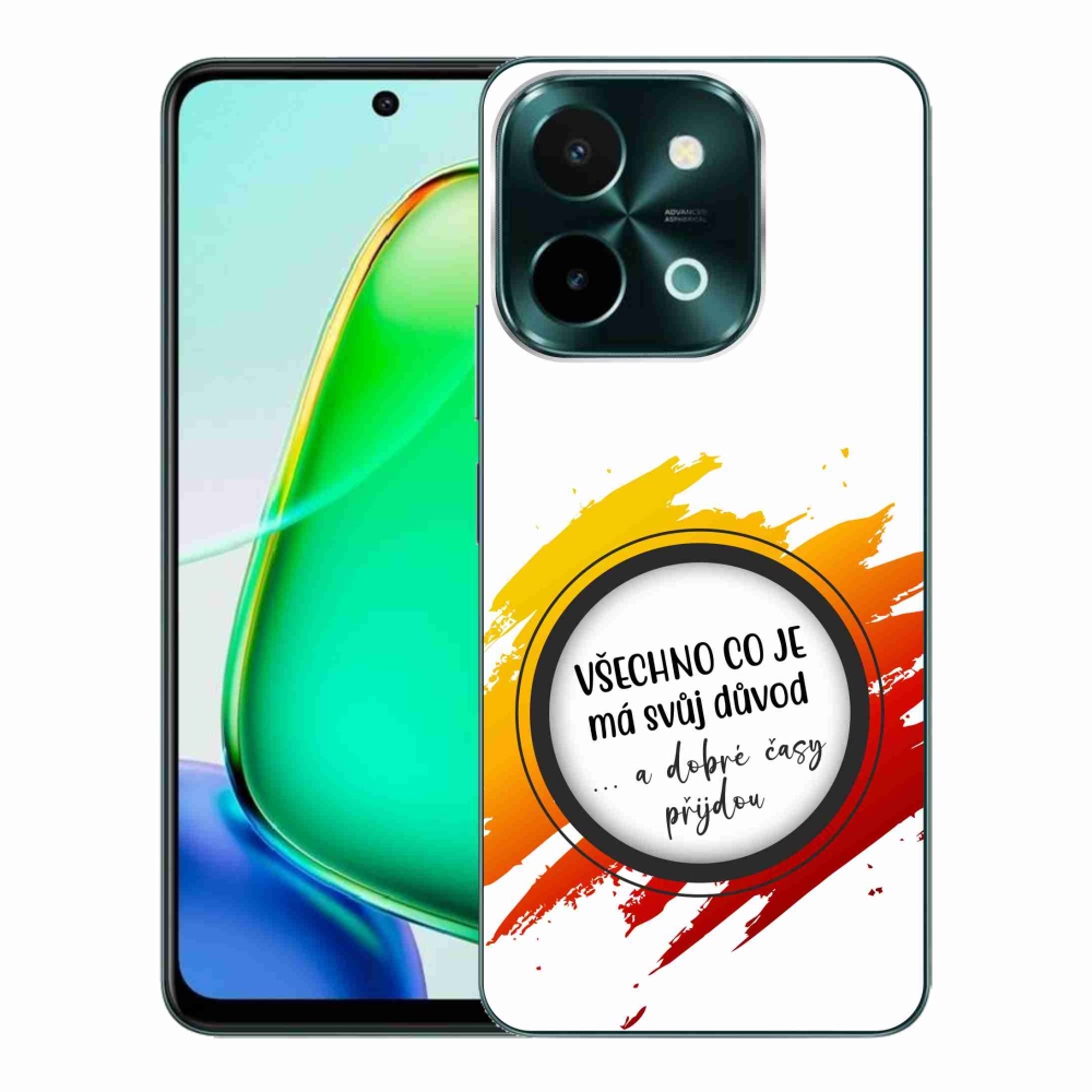 Gelový kryt mmCase na Vivo Y28 - citát 3 bílé pozadí