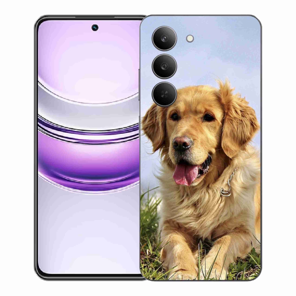 Gelový kryt mmCase na Realme 14x 5G - zlatý retrívr