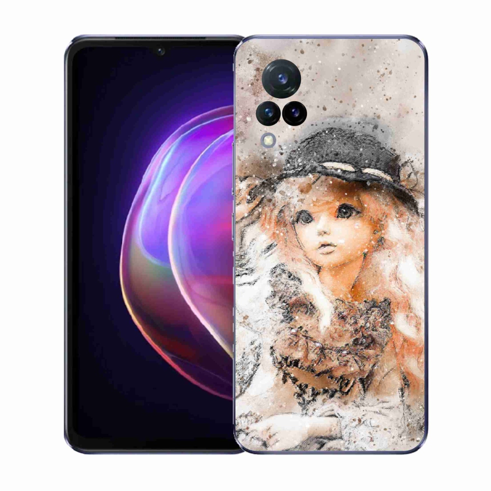 Gelový kryt mmCase na Vivo V21 4G/5G - holčička s kloboukem