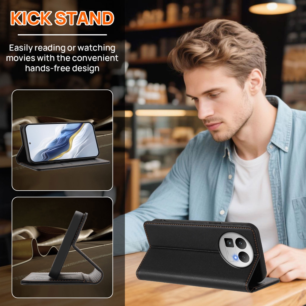 RFIDS knížkové pouzdro na Realme GT 8 Pro 5G - černé