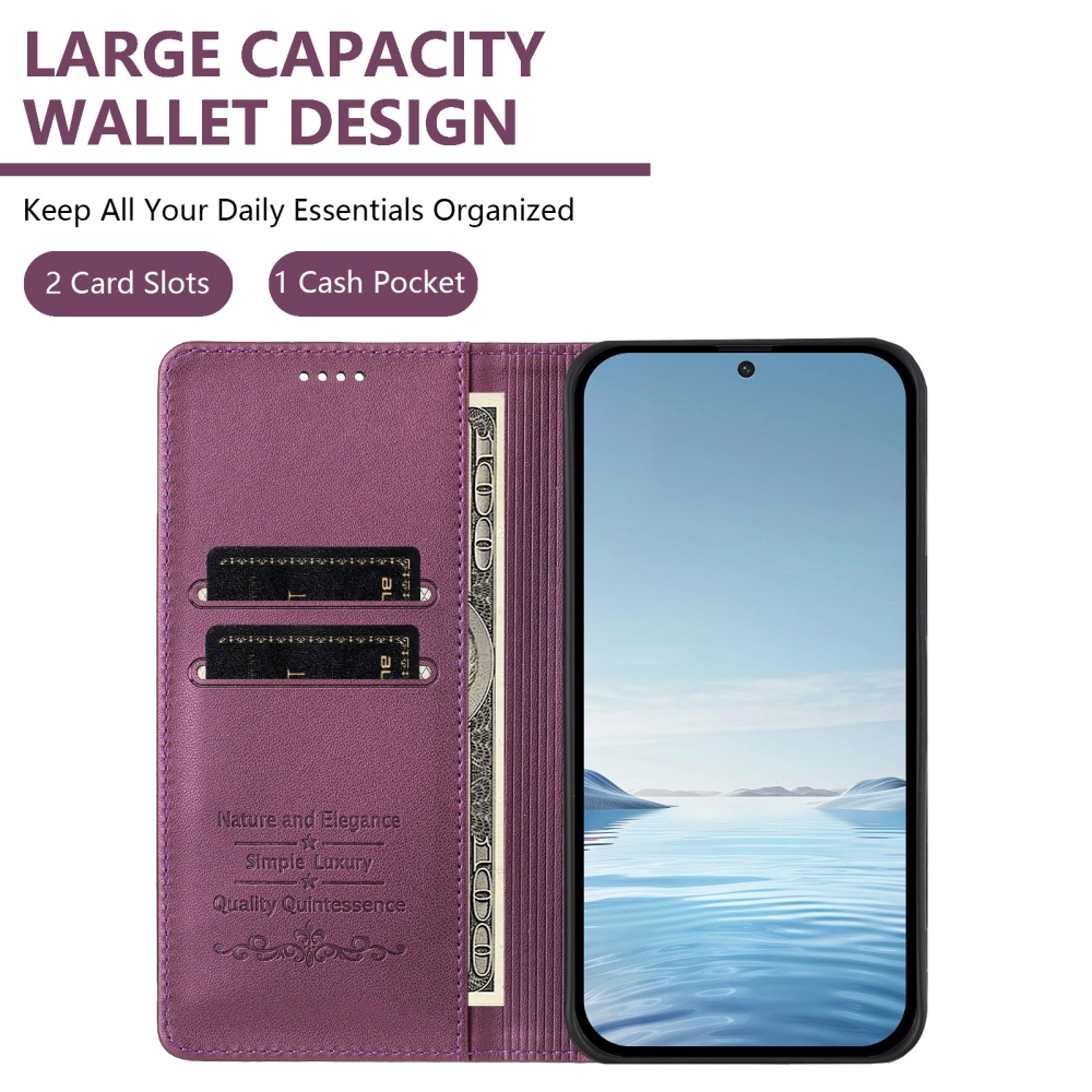 RFIDS knížkové pouzdro na Realme GT 8 Pro 5G - fialové