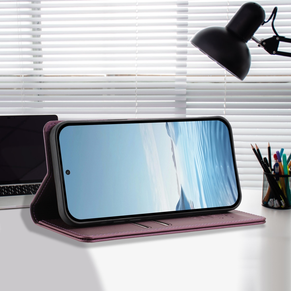 RFIDS knížkové pouzdro na Realme GT 8 Pro 5G - fialové