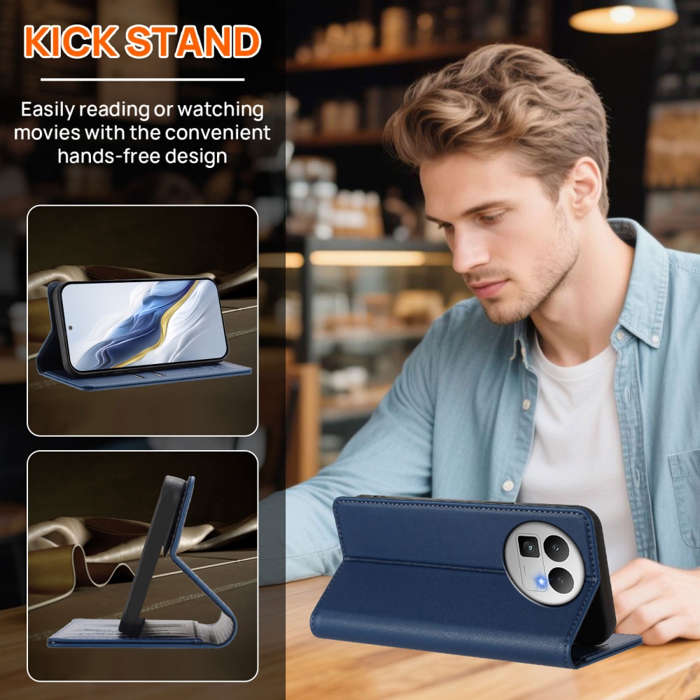 RFIDS knížkové pouzdro na Realme GT 8 Pro 5G - tmavěmodré