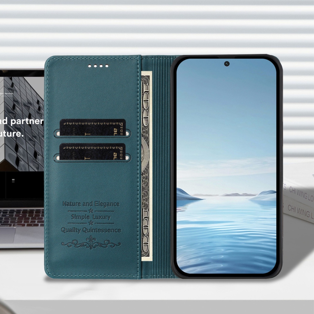 RFIDS knížkové pouzdro na Realme GT 8 Pro 5G - zelené