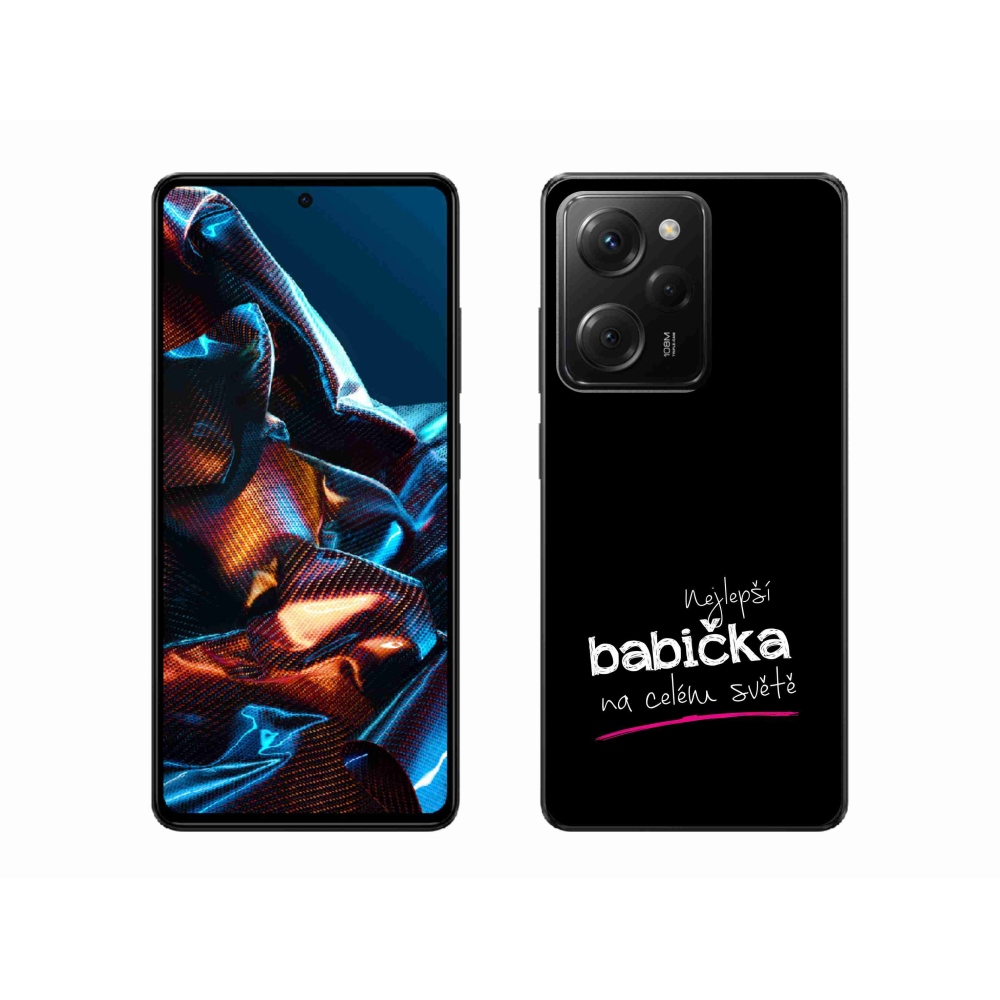 Gelový kryt mmCase na Xiaomi Poco X5 Pro 5G - nejlepší babička 4 černé pozadí