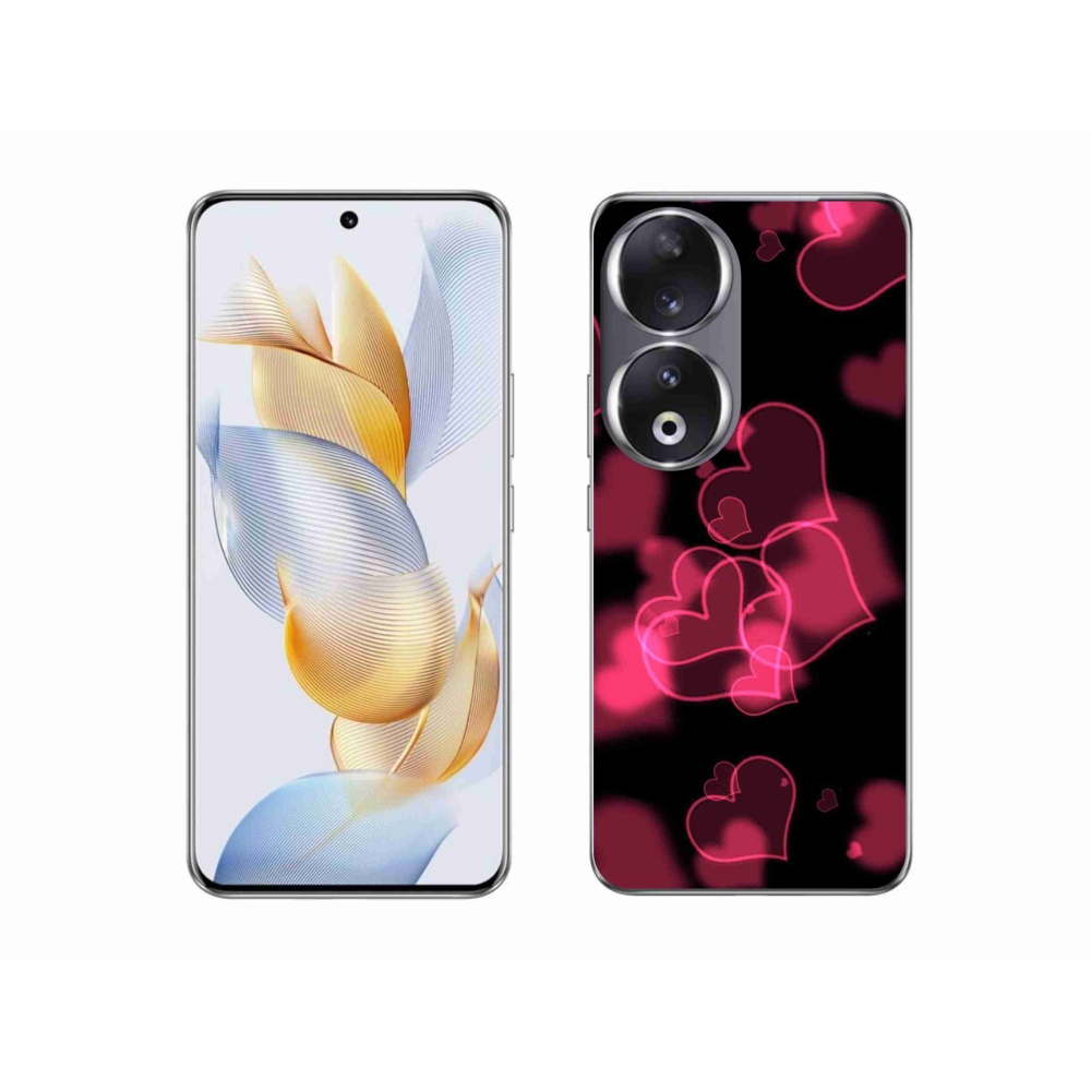 Gelový kryt mmCase na Honor 90 - červená srdíčka
