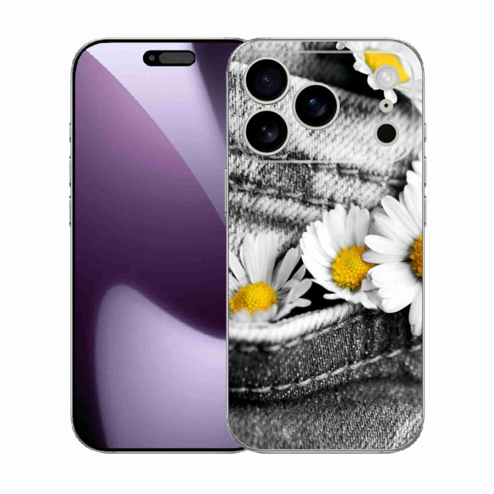 Gelový kryt mmCase na iPhone 17 Pro - kopretiny