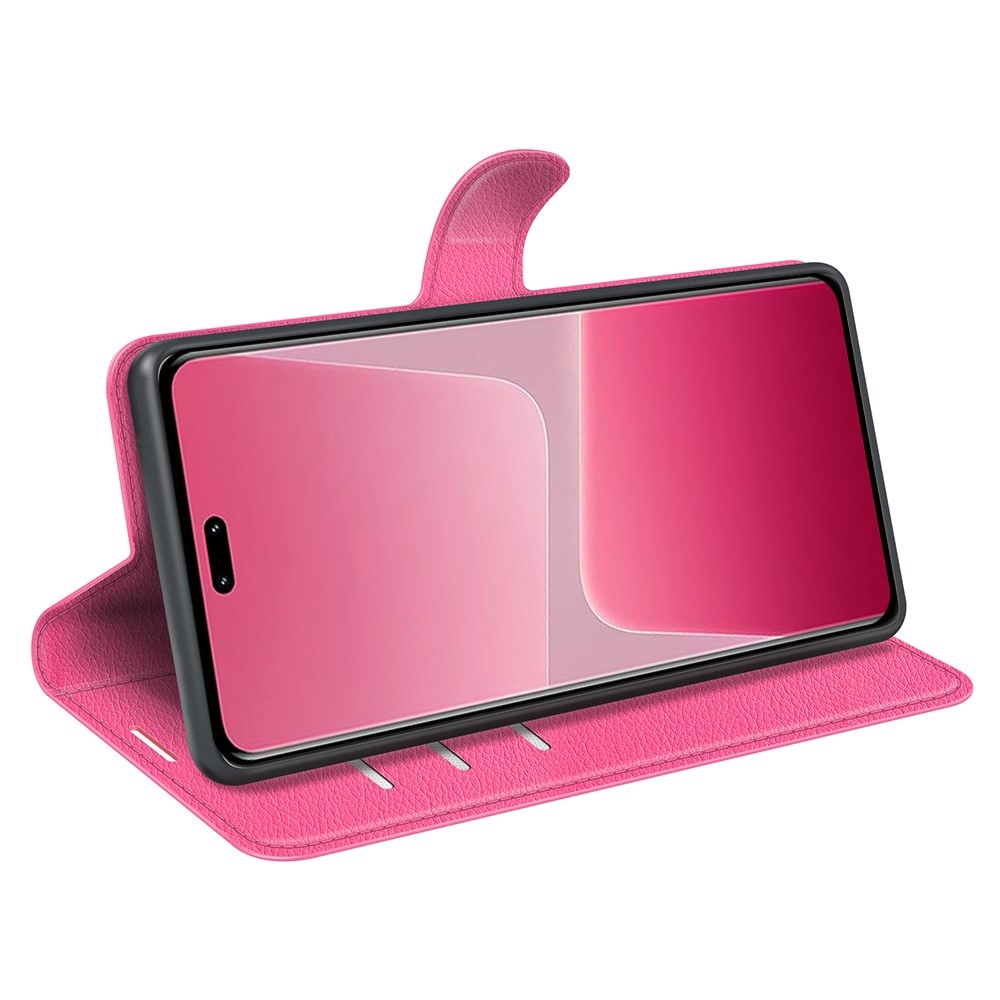 Litchi knížkové pouzdro na Xiaomi 13 Lite - rose