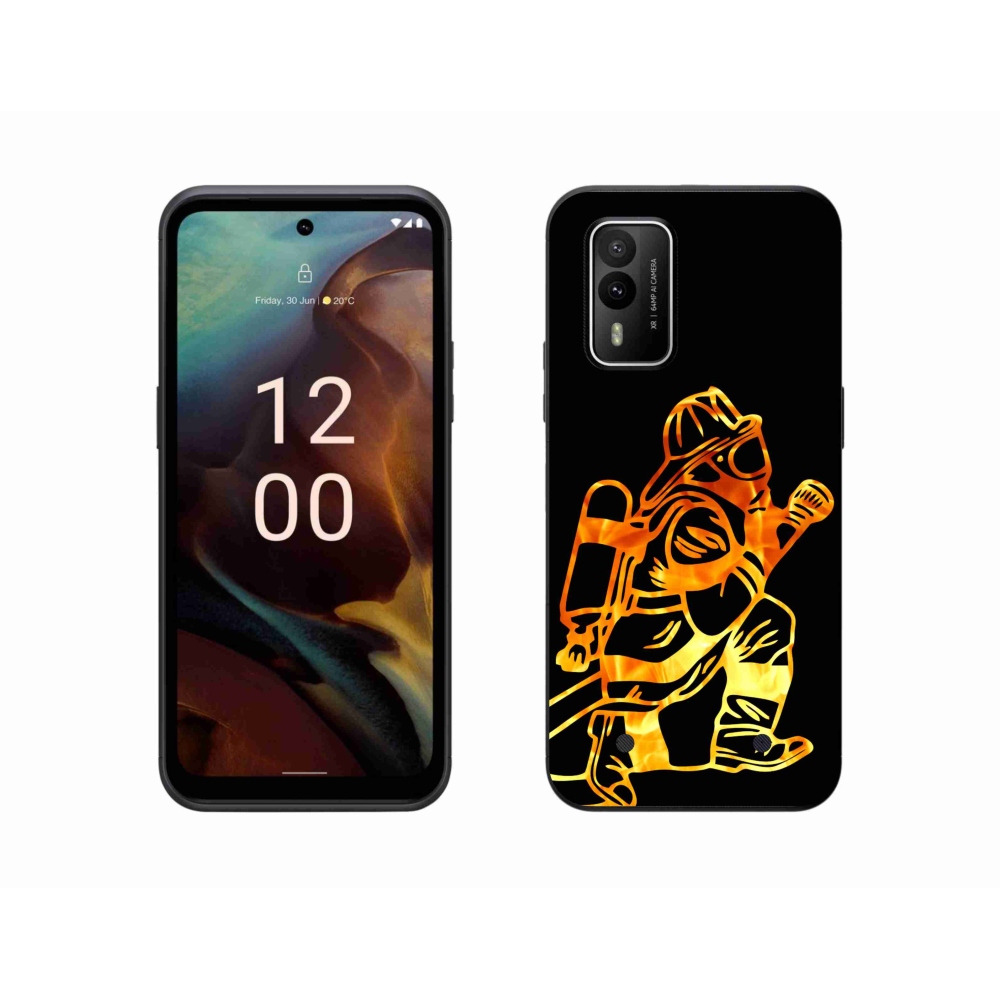 Gelový kryt mmCase na Nokia XR21 - hasič 1