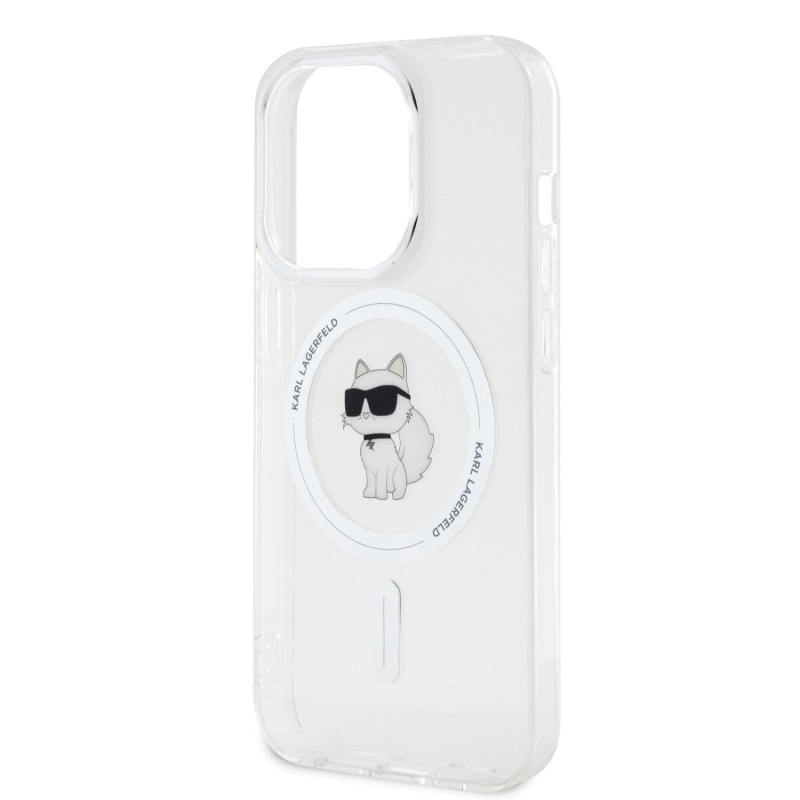 Karl Lagerfeld IML Choupette MagSafe Zadní Kryt pro iPhone 15 Pro - průhledný