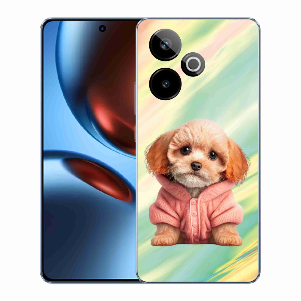 Gelový kryt mmCase na Realme GT 7 5G/GT 7T 5G - štěně ve svetru