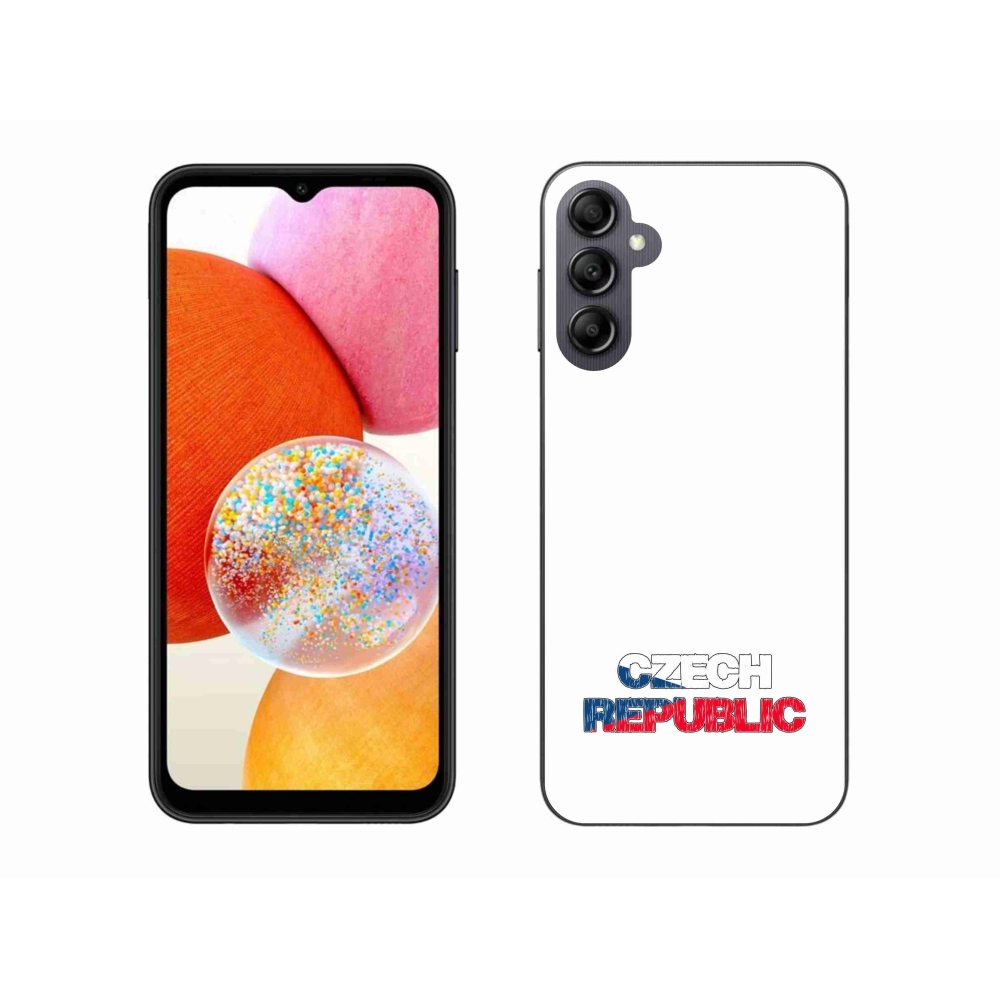Gelový kryt mmCase na Samsung Galaxy A14 4G/5G - Czech Republic bílé pozadí