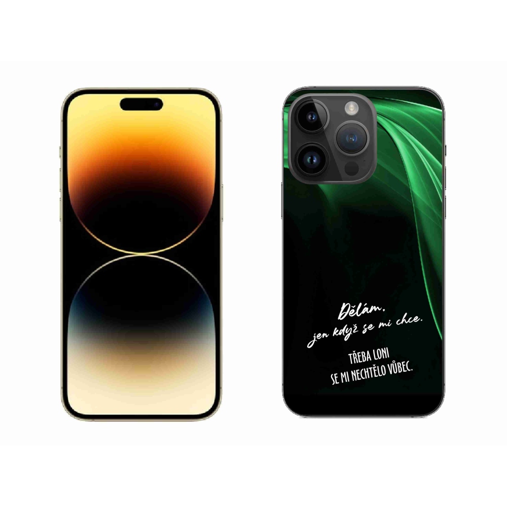 Gelový kryt mmCase na iPhone 14 Pro Max 6.7 - vtipný text 12 černé pozadí