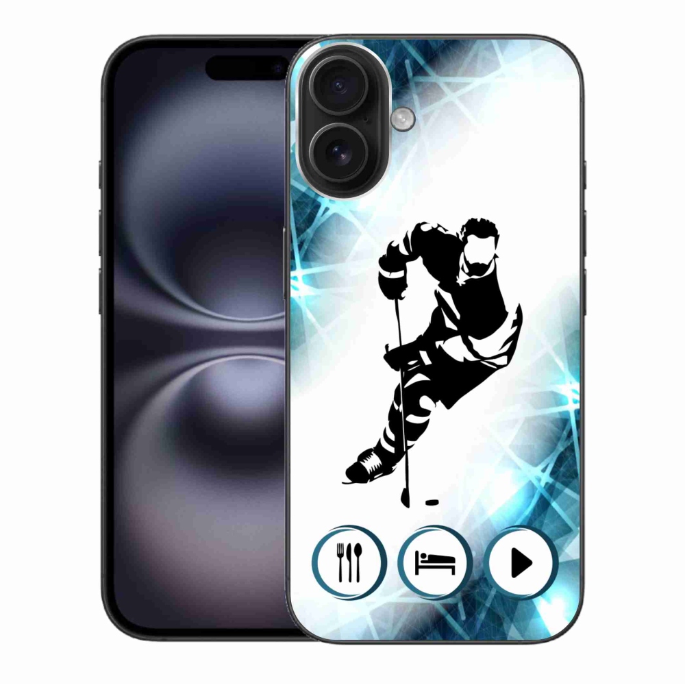 Gelový kryt mmCase na iPhone 16 Plus - hokej 1