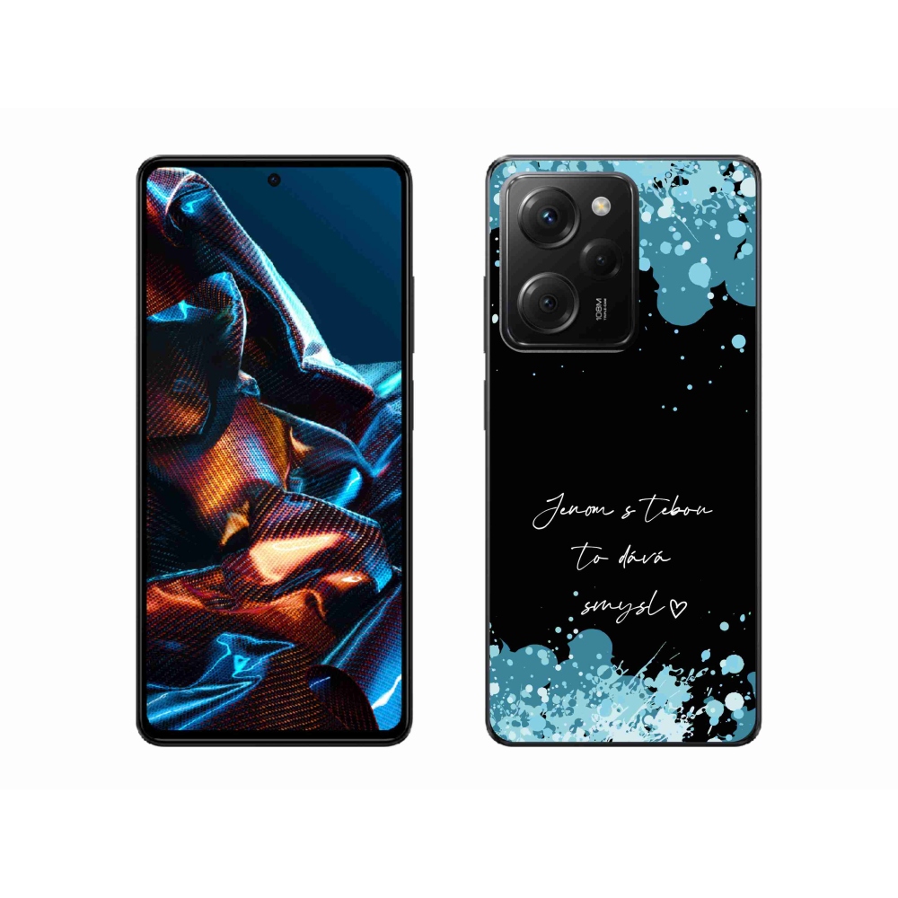 Gelový kryt mmCase na Xiaomi Poco X5 Pro 5G - zamilovaný text černé pozadí