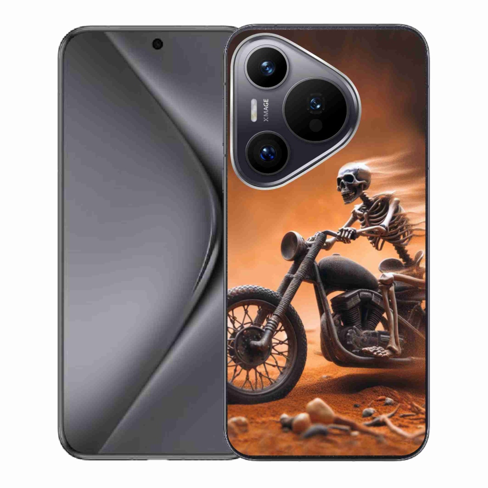 Gelový kryt mmCase na Huawei Pura 70 - kostra na motorce
