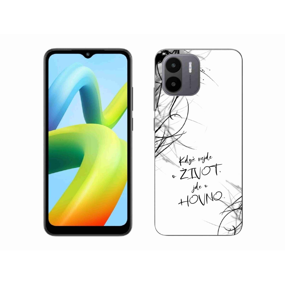 Gelový kryt mmCase na Xiaomi Redmi A1 - vtipný text 16 bílé pozadí