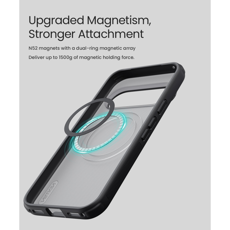 Nillkin Super Frosted PRO Magnetic Zadní Kryt pro Google Pixel 11 Pro Transparent Black