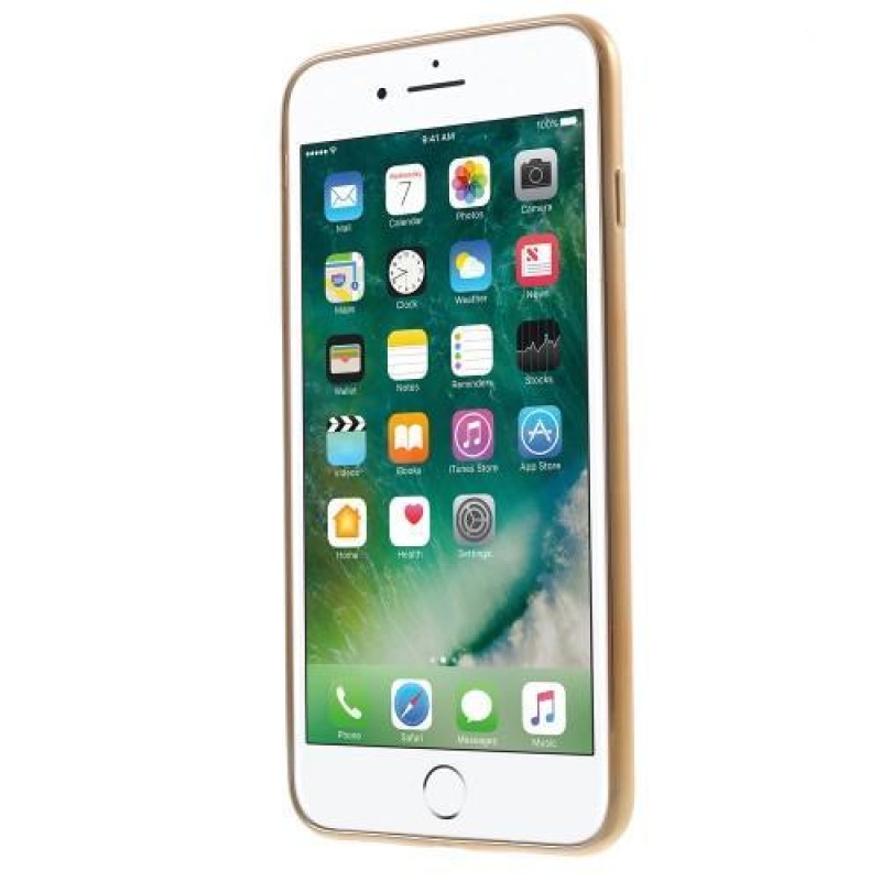 Rhine gelový obal s krystaly na iPhone 7 Plus a iPhone 8 Plus - zlatý/ žluté květy