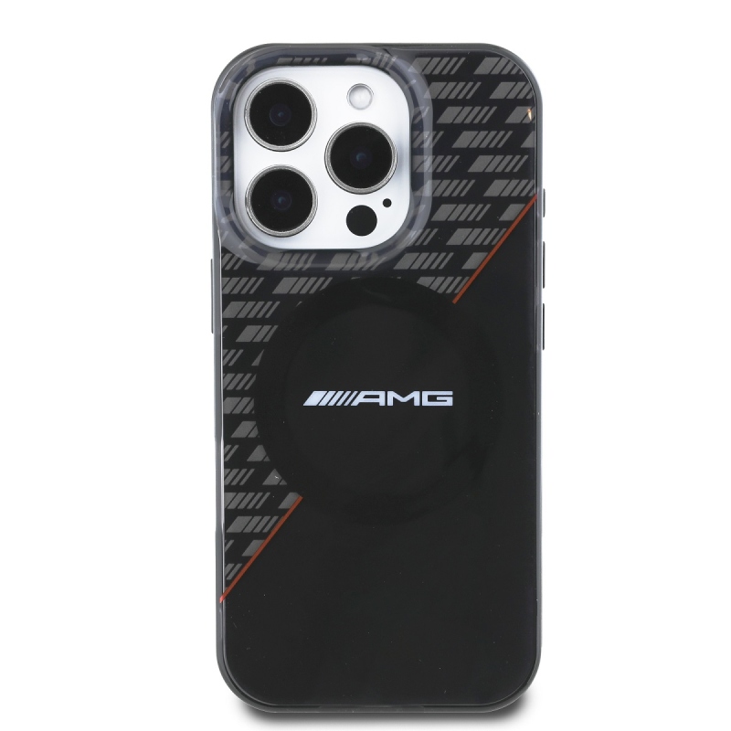 AMG Rhombs MagSafe Zadní Kryt pro iPhone 16 Pro Black/Red