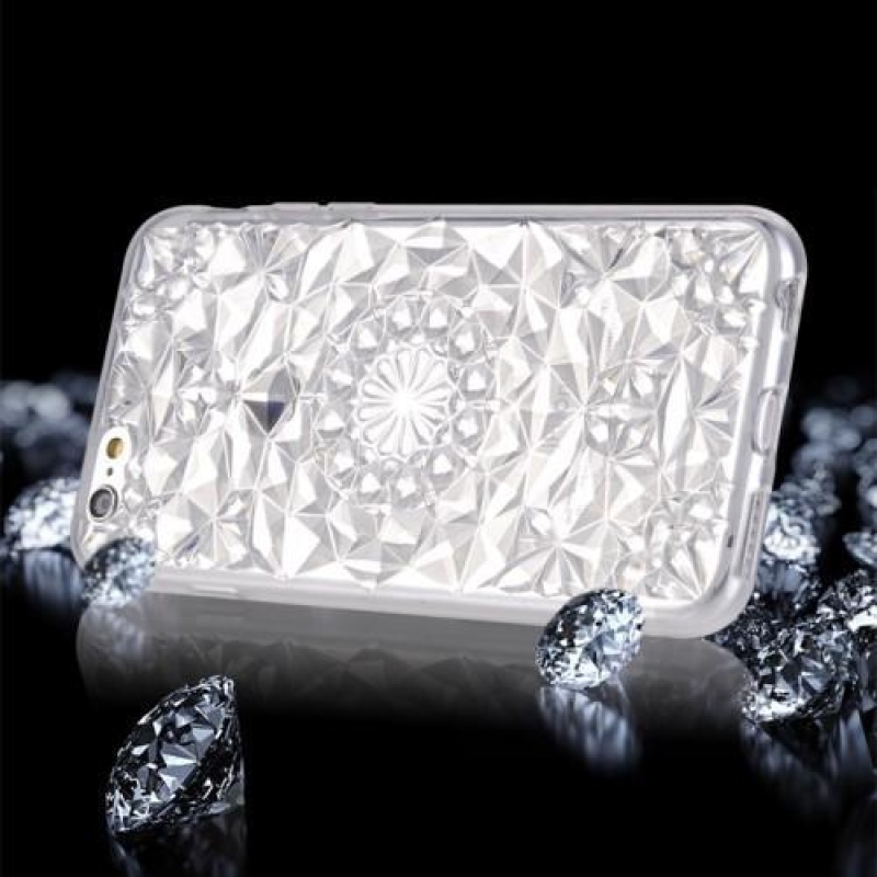 Rhomb 3D gelový obal na iPhone 6s Plus a 6 Plus - bílý