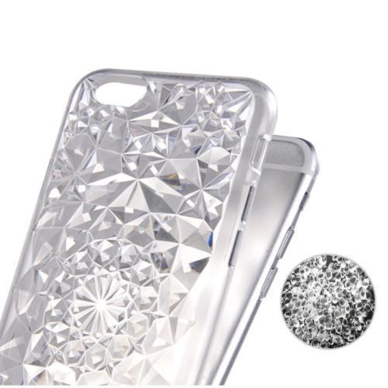 Rhomb 3D gelový obal na iPhone 6s Plus a 6 Plus - bílý