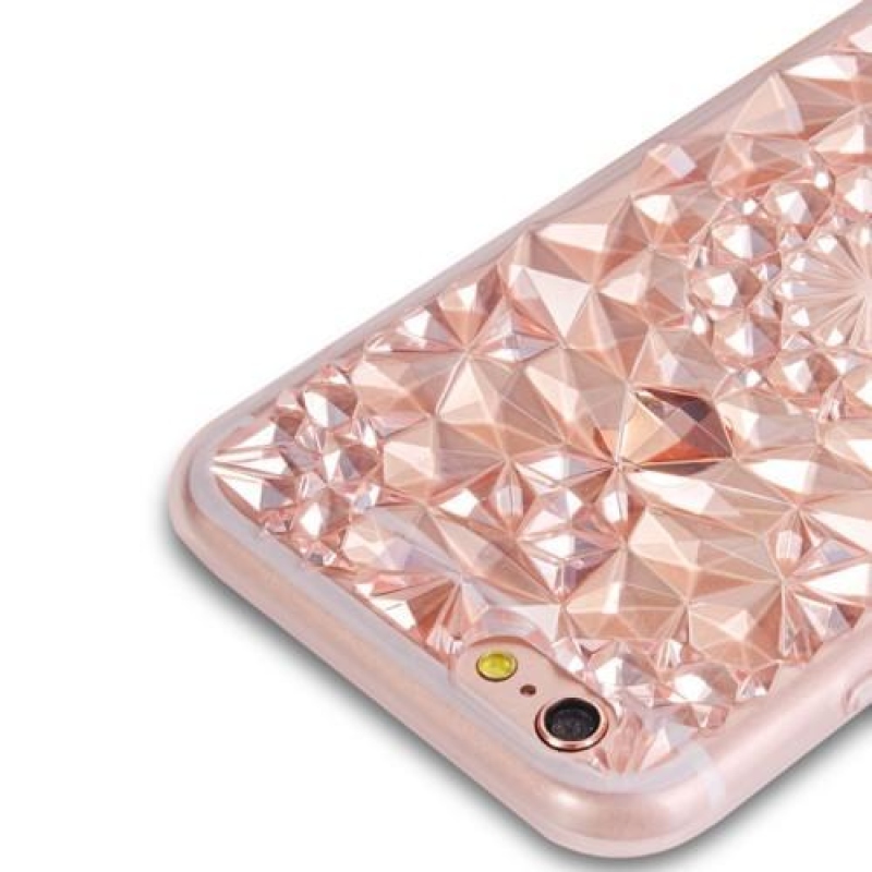 Rhomb 3D gelový obal na iPhone 6s Plus a 6 Plus - zlatý