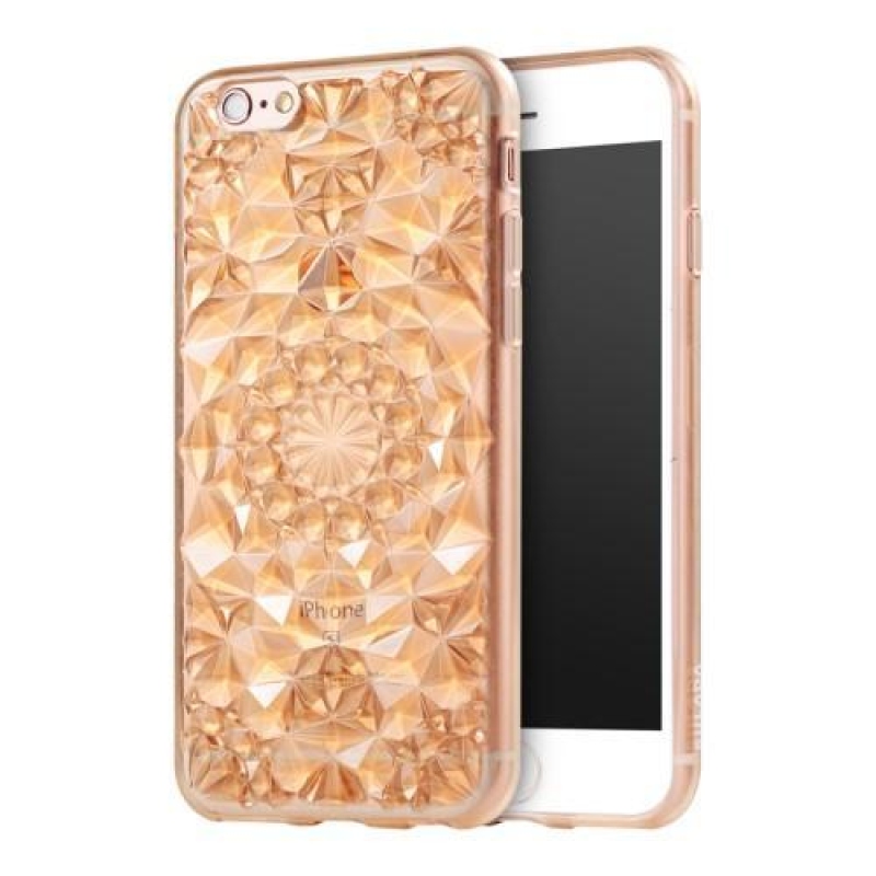 Rhomb 3D gelový obal na iPhone 6s Plus a 6 Plus - zlatý