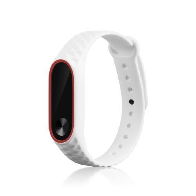 Rhomb gelový řemínek pro Xiaomi Mi Band 2 - červenobílý